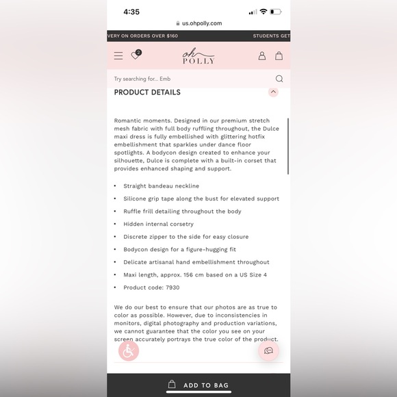 embellished strapless maxi dress - Picture 2 of 6